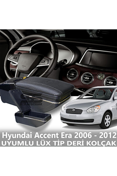 STS Oto Aksesuar Hyundai Accent Era 2006 - 2012 Uyumlu Premium  Deri Kol Daya...