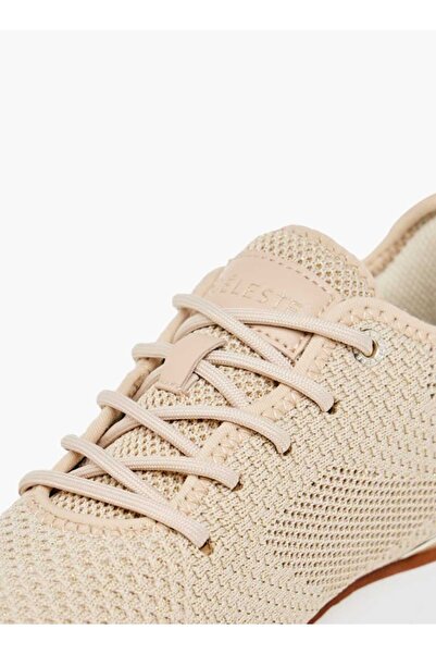 Celeste Women's Mesh Textured Sneakers with Lace-Up Closure