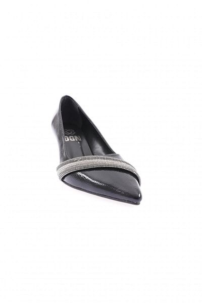 DGN Black Silver Stone Patent Leather Evening Dress Shoes - Banded Wrinkled Model 1612582674