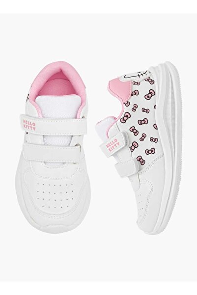 Hello Kitty Printed Sneakers with Hook and Loop Closure