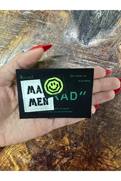 Gönülden Tasarım EMBLEMA SA SMEŠLJAVIM LICEOM ŠIVANJE APLIKACIJA 8X5 CM