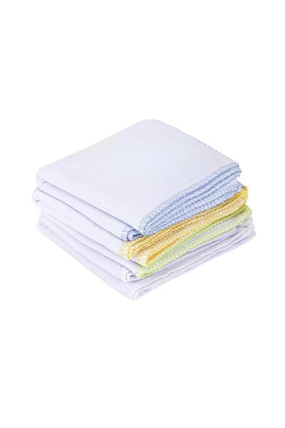 Bebelove Colorful Soft Baby Mouth Wipes for Newborns and Infants - 100% Cotton (Set of 10)
