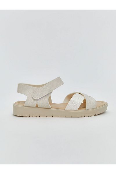 LC Waikiki Lcw Steps Beige Ankle Strap Girls Sandals