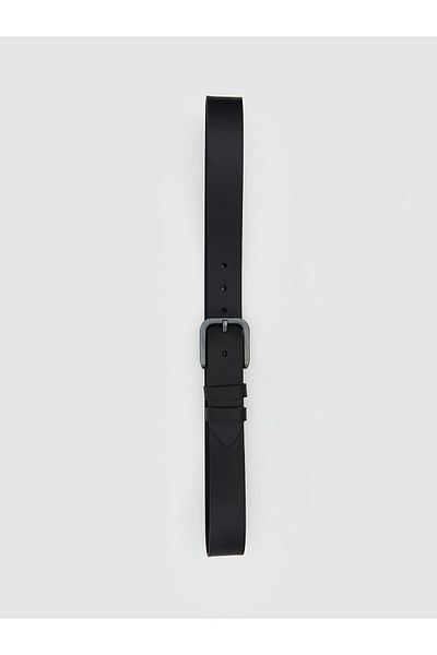 LC Waikiki Black Genuine Leather Men's Belt