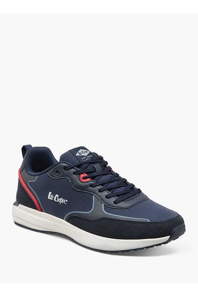 Lee Cooper Men's Logo Detail Sneakers with Lace-Up Closure