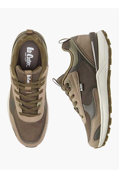 Lee Cooper Men's Panelled Sneakers with Lace-Up Closure