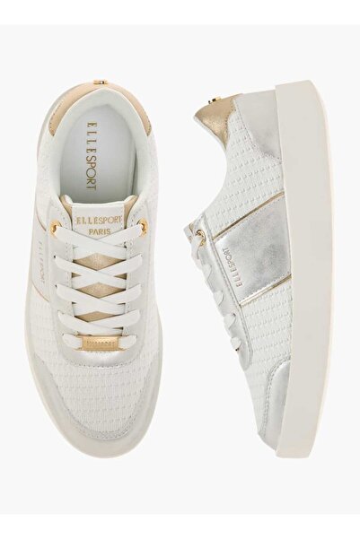 ELLE Women's Textured Sneakers with Lace-Up Closure