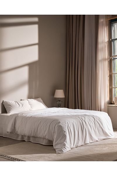 Madame Coco Yuviera Double 100% Cotton Crowned Duvet Cover Set - White