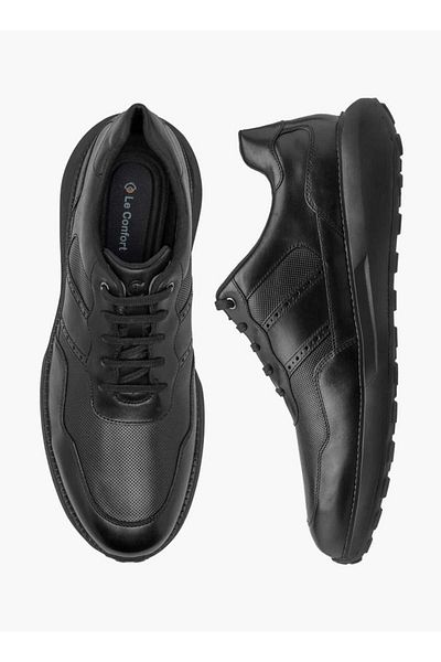 Le Confort Leather Panelled Lace-Up Sneakers