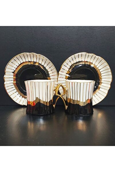 BY.RAYKA PORSELEN El Dekor Six Persons Coffee Cup Set