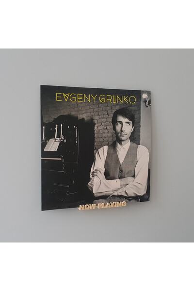 KİOfisi Plaklık - Plak rafı - Bej- Ahşap içerir -Plak standı - NOW PLAYING - Plak rafı - Plak tutucu