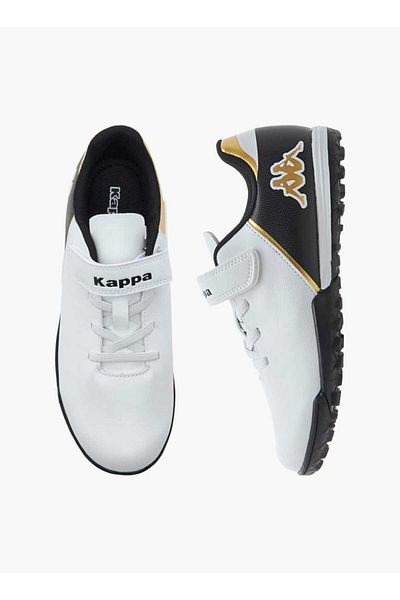 Kappa Boys' Logo Print Football Shoes with Hook and Loop Closure