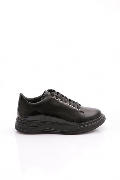 DGN Μαύρο λουστρίνι ανδρικό sneaker - Lace-Up, Model 3114328