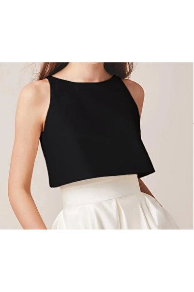 HSNLİFE Siyah Oval Saten Abiye Büstiyer