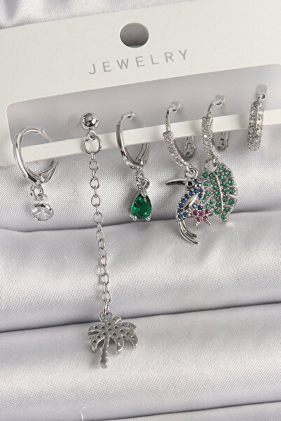 Leyaton Lwlhmrs-Ieg Ieg ™   Brass Silver Color Dangle Zircon Stone Tree Figur...