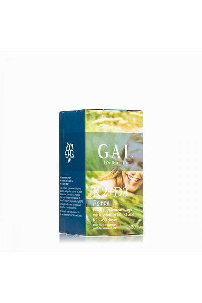 Gal Vitamin D3 K2 Forte, 1000 Mcg K Complex 4000 IU D3, 60 Doses