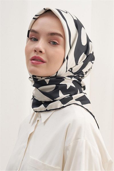 carell Μαύρο Twill Moniker Μοτίβο Φουλάρι