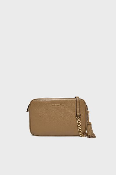 Michael Kors With Logo Genuine Leather Removable Chain Strap Bag 32F7Ggnm8L297 Handbag 32F7Ggnm