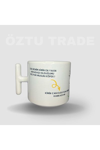 Mutlulukdolu Friendship Themed Coffee Cup - Gift for Neighbor Friends