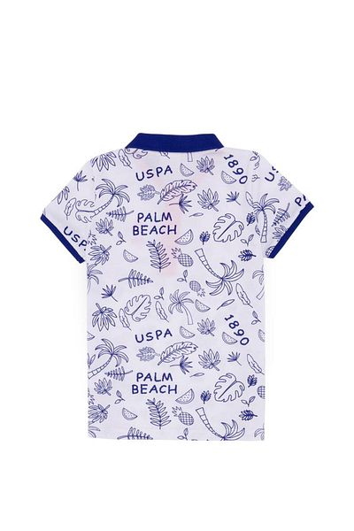 U.S. Polo Assn. Chlapecké tričko s bílým pololímečkem