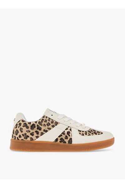 ELLE Women's Animal Print Sneakers with Lace-Up Closure