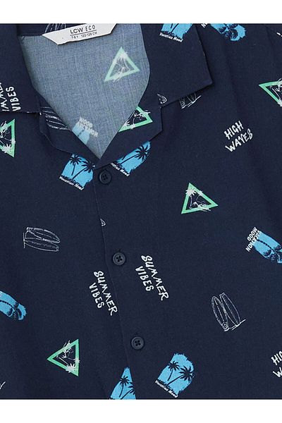 LC Waikiki Patterned Short Sleeve Boy Shirt