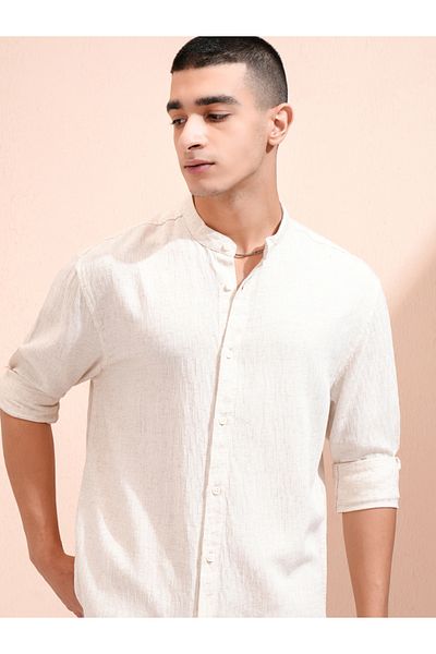 Highlander By Styli Textured Relaxed Fit Collared Shirt