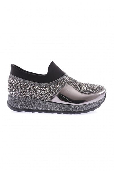DGN Women's Crystal Stone Sneakers - Platinum 112130282674