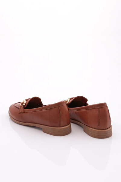 DGN Темно-коричневі жіночі лофери - овальний носок 296432110