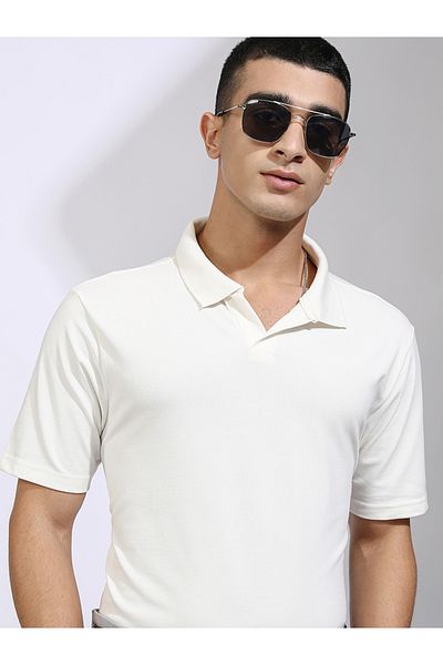 Highlander By Styli Solid Regular Fit Polo Neck T-Shirt