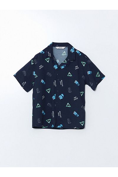 LC Waikiki Patterned Short Sleeve Boy Shirt