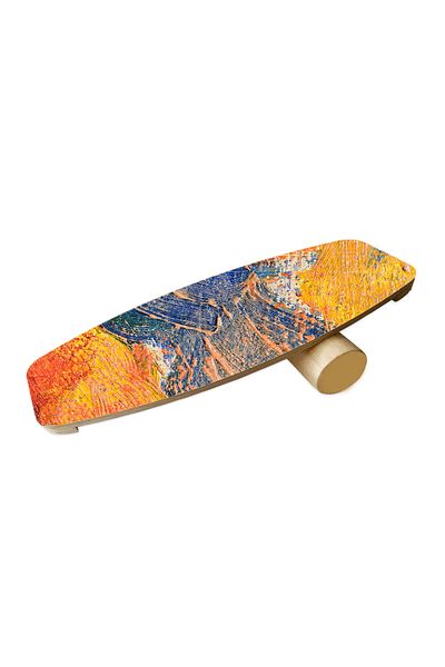 wudie Wooden Printed Balance Board Rocket Balance Board Rocket Gym Board
