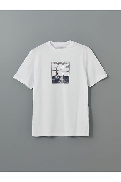 LC Waikiki Tricou pentru bărbați din bumbac pieptănat cu decolteu