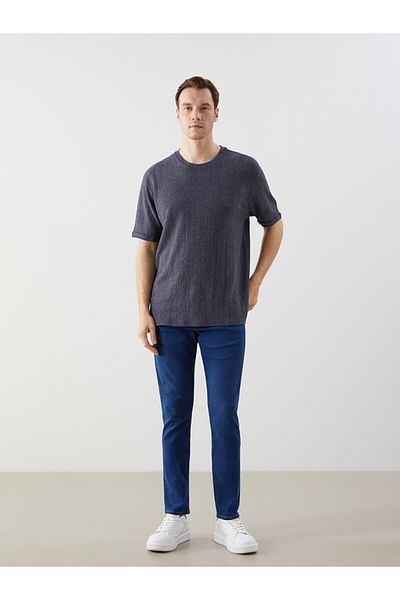 LC Waikiki Crew Neck Men's Textured T-Shirt