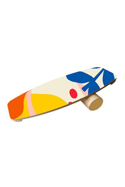 wudie Wooden Printed Balance Board Rocket Balance Board Rocket Gym Board
