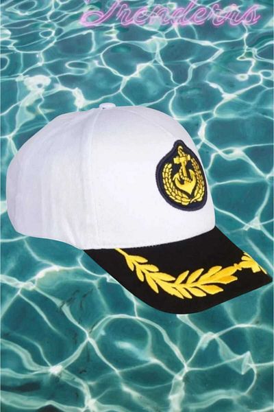 Trenderrs Unisex Ρυθμιζόμενο καπέλο Sailor Captain Cap