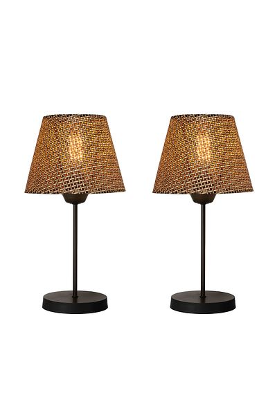 AG LightDesign Khaki Lampshade - Modern Stylish Living Room Table Lamp Set of 2