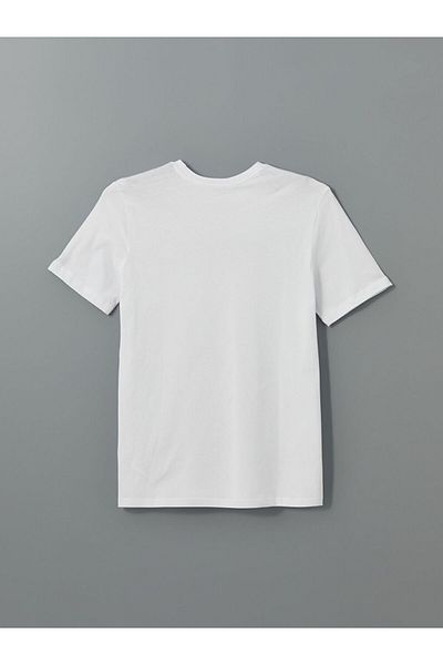 LC Waikiki Tricou pentru bărbați din bumbac pieptănat cu mânecă scurtă cu decolteu