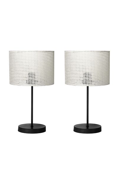 AG LightDesign Modern Stylish White Lampshade - Double Table Lamp