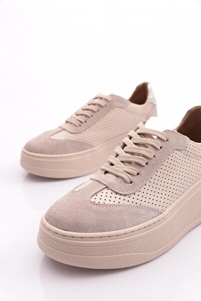 DGN Women's Lace-Up Sneaker Shoes Ecru 587132678