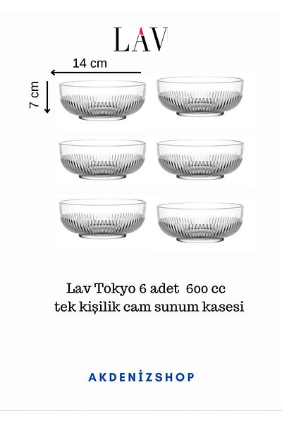 LAV 6 Pcs 600 Cc Presentation Bowl