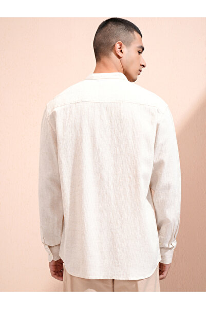 Highlander By Styli Textured Relaxed Fit Collared Shirt