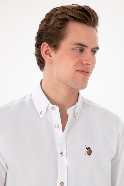 U.S. Polo Assn. Η.Π.Α. Polo Assn. Υφαντό μακρυμάνικο κανονικό πουκάμισο 2083079