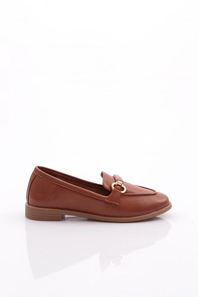 DGN Loafer de damă de culoare brun închis - vârf oval 296432110