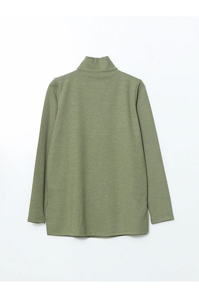 LC Waikiki Lcwaikiki Classic Green Stand Collar Women's Tunic