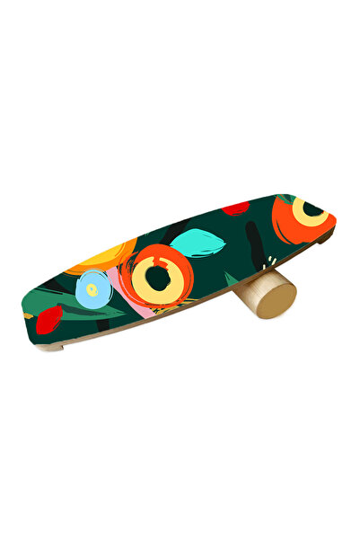 wudie Placă de echilibru cu imprimeu din lemn Rocket Balance Board Rocket Gym Board