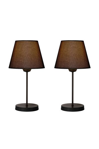 AG LightDesign Black Black Lampshade - Modern Stylish 2'Er Table Lamp