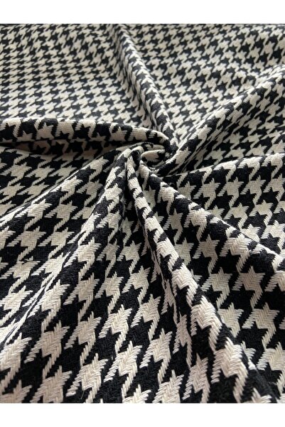 Kumaş sever Siyah Beyaz Orjinal Kaz Ayağı Desenli Kumaş Çeket Kumaş Etek Çanta,giyimlik Metrelik