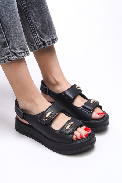 Riccon صنادل نسائية Talnaegeir 00121000   أسود