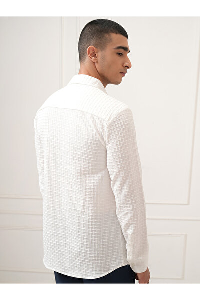 Highlander By Styli Textured Regular Fit Collared Shirt